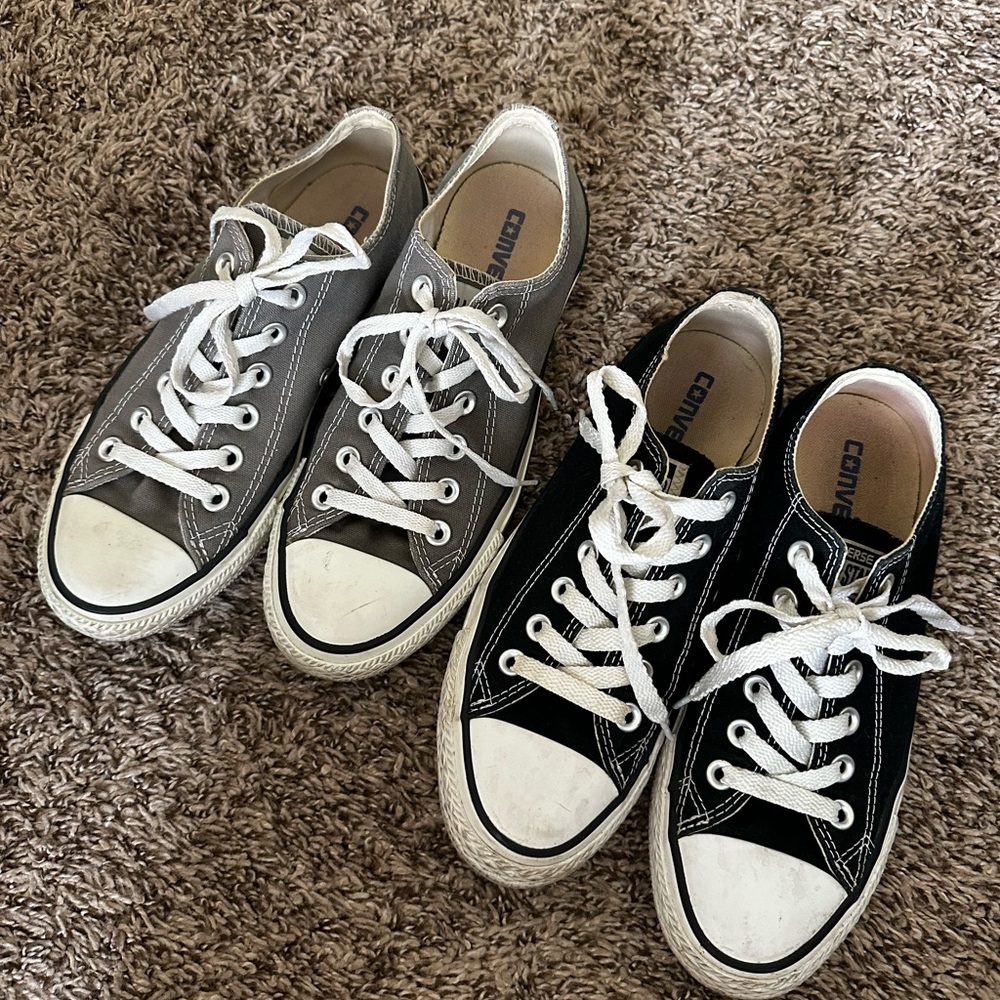 2 pairs of converse